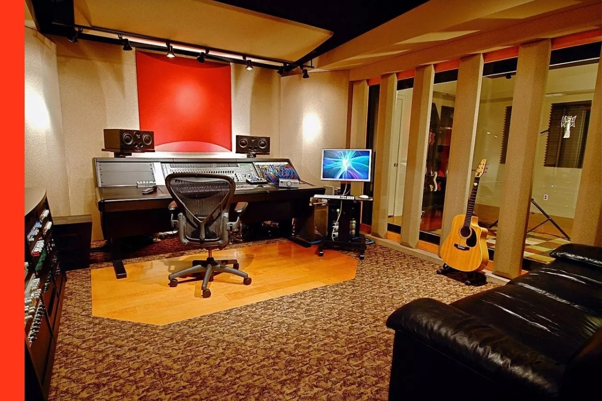 Engineer chair in a mixing room