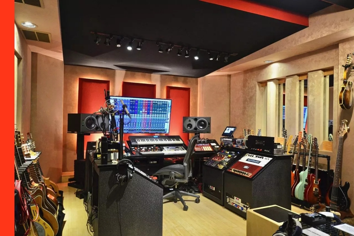 High-tech music studio